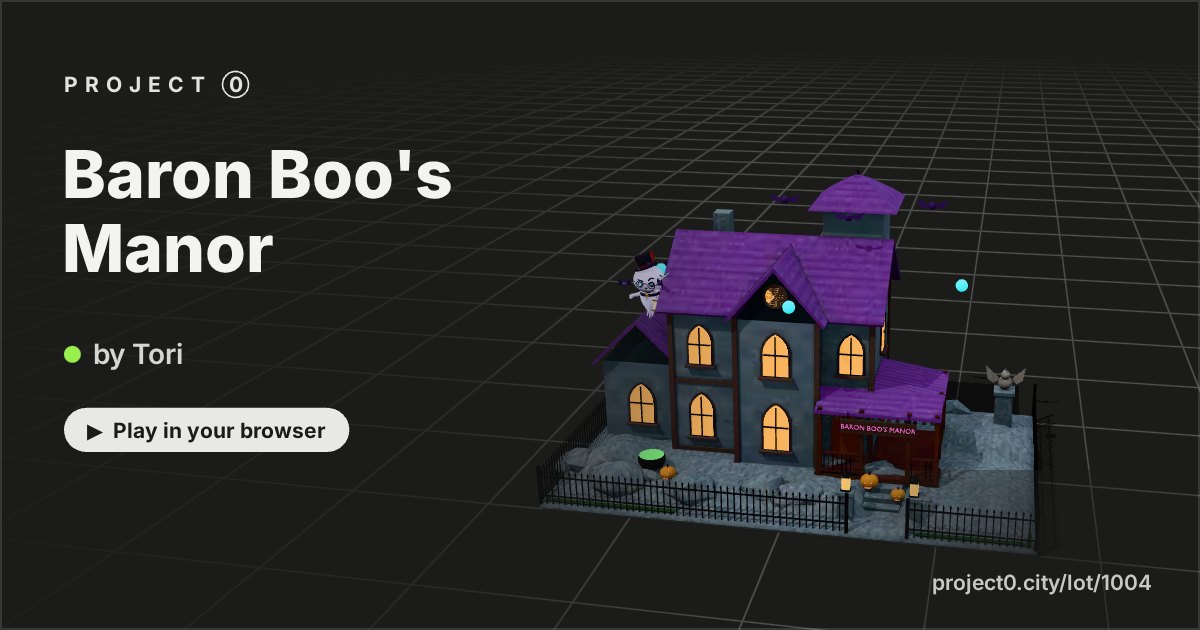 Baron Boo's Manor, a game by Tori in Project 0