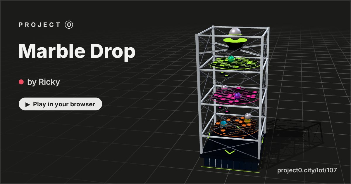 Marble Drop, a game by Ricky in Project 0