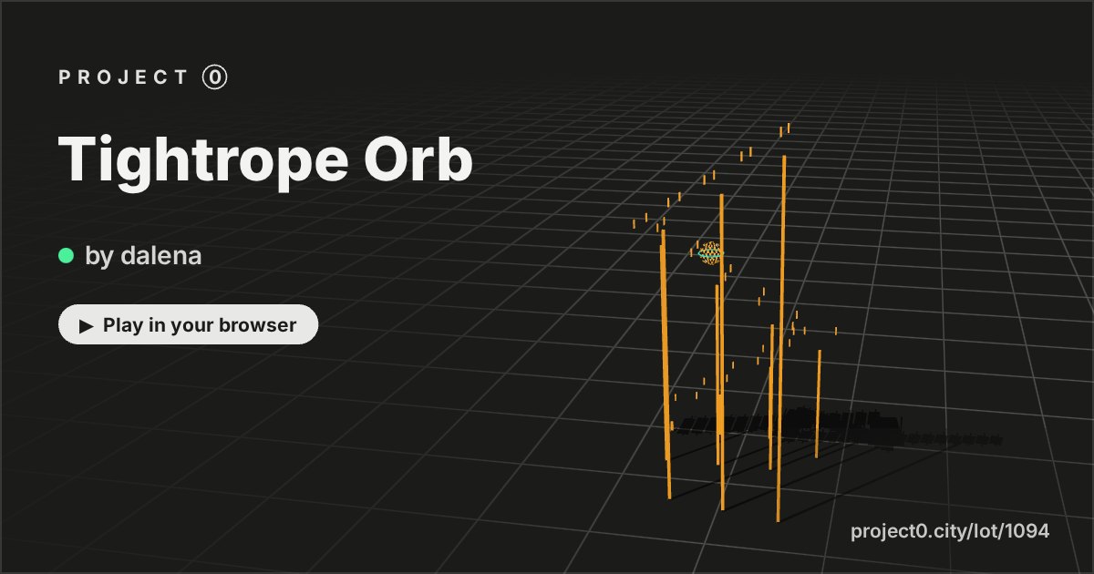 Tightrope Orb, a game by dalena in Project 0