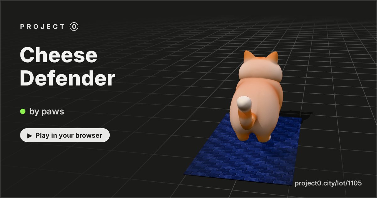 Cheese Defender, a game by paws in Project 0
