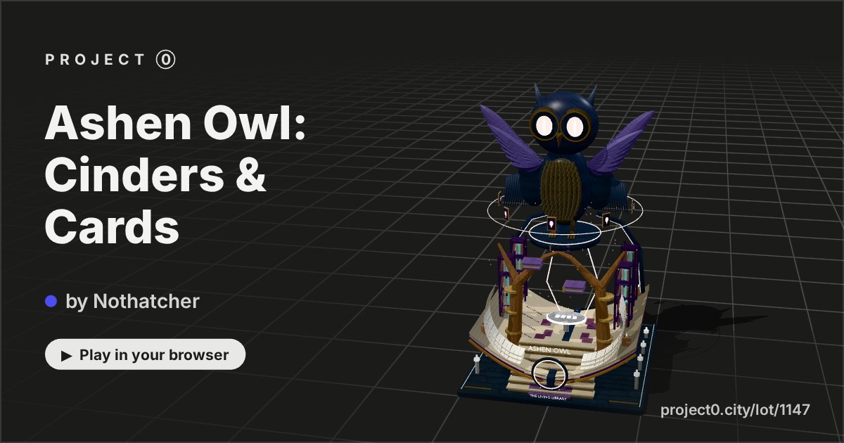 Ashen Owl: Cinders & Cards, a game by Nothatcher in Project 0