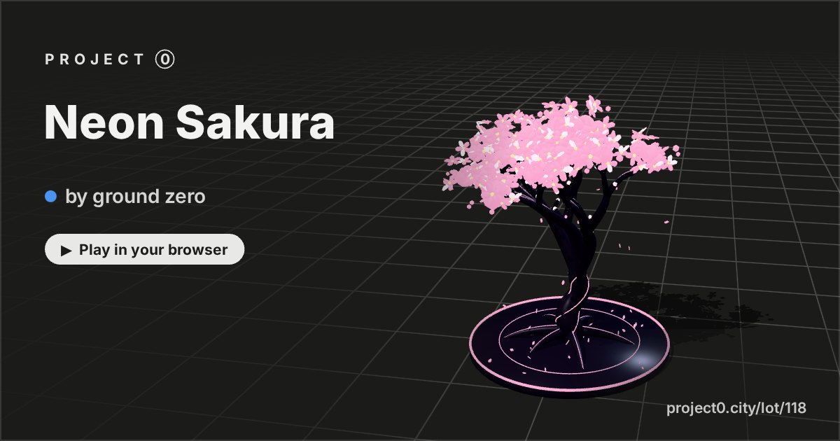 Neon Sakura, a game by ground zero in Project 0