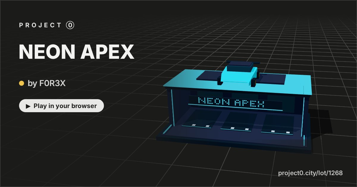 NEON APEX, a game by F0R3X in Project 0