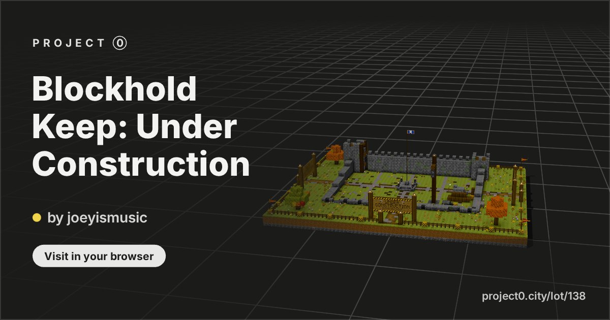Blockhold Keep: Under Construction, a build by joeyismusic in Project 0