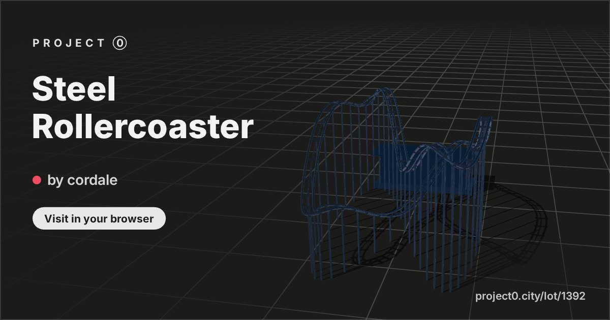 Steel Rollercoaster, a build by cordale in Project 0