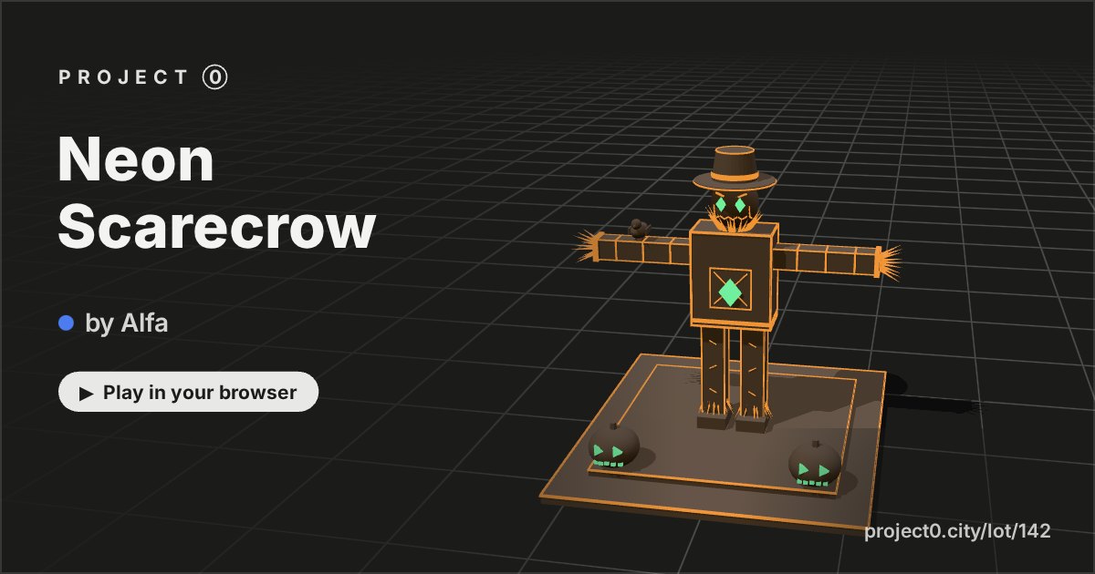 Neon Scarecrow, a game by Alfa in Project 0