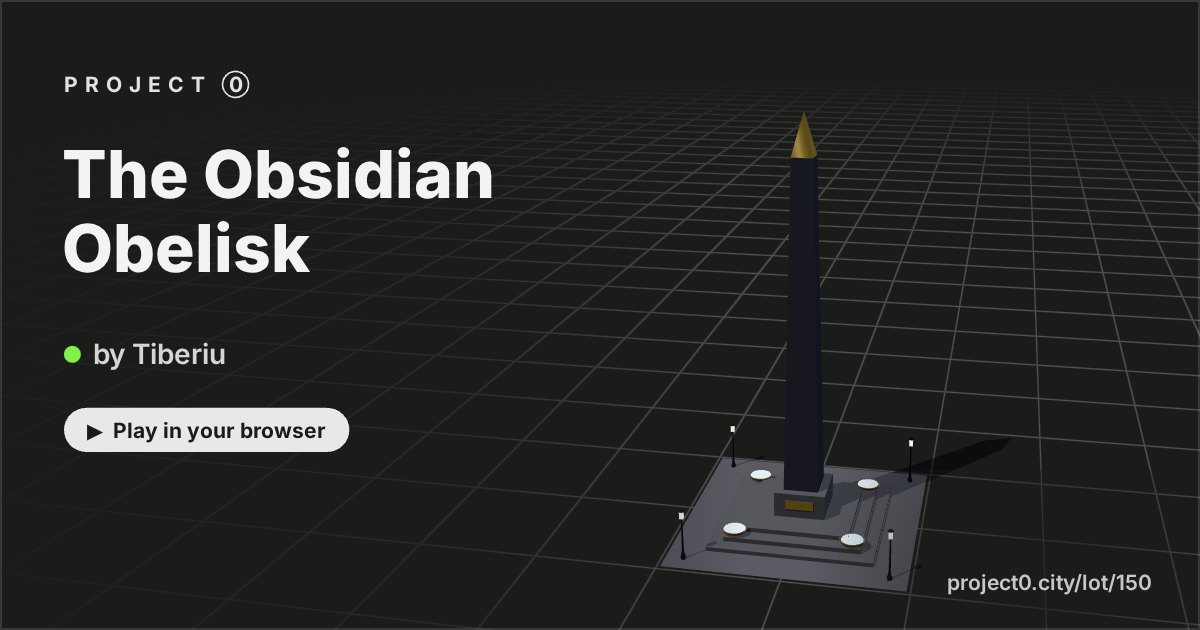 The Obsidian Obelisk, a game by Tiberiu in Project 0