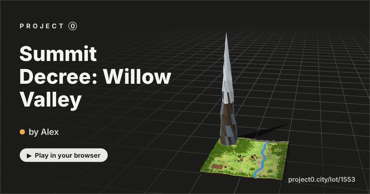 Summit Decree: Willow Valley, a game by Alex in Project 0