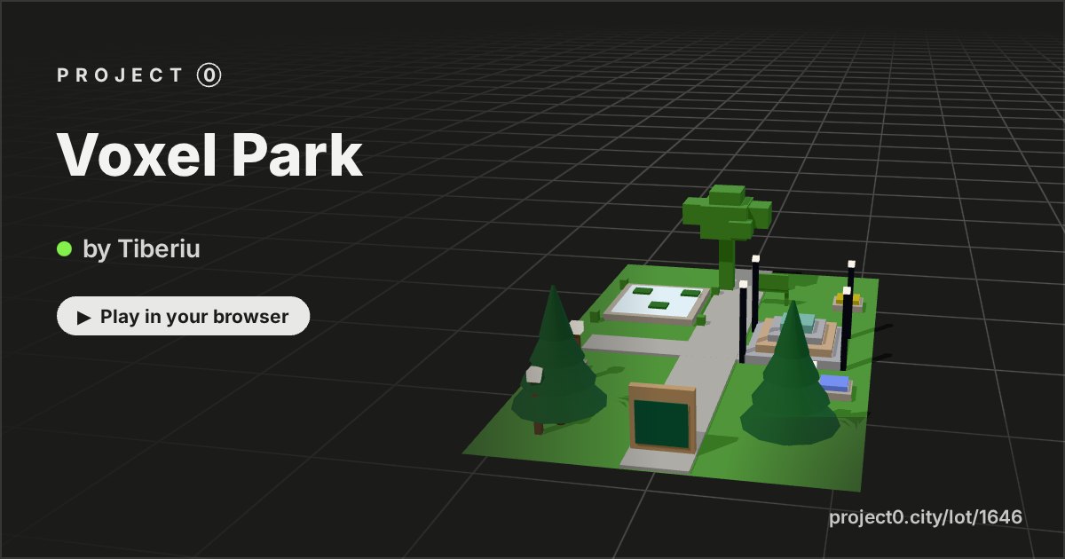 Voxel Park, a game by Tiberiu in Project 0