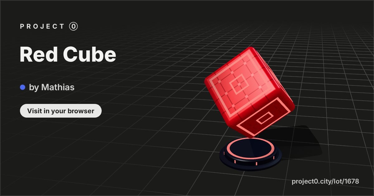 Red Cube, a build by Mathias in Project 0