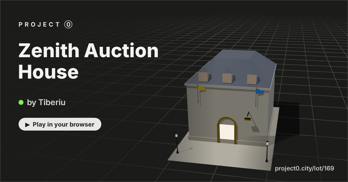 Zenith Auction House, a game by Tiberiu in Project 0