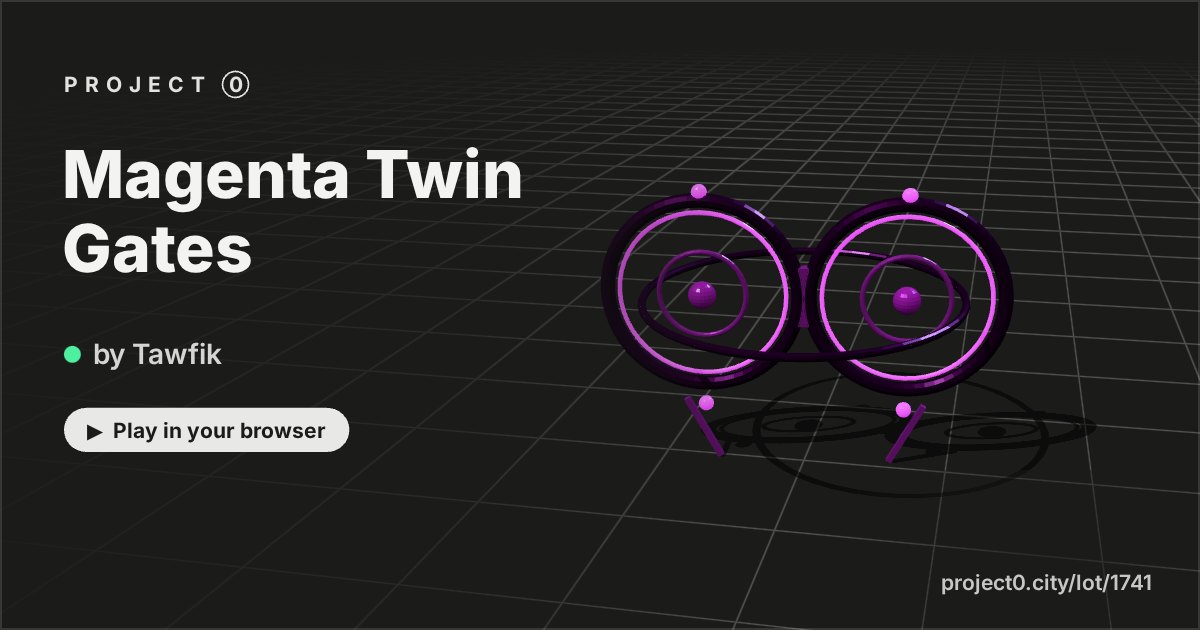 Magenta Twin Gates, a game by Tawfik in Project 0