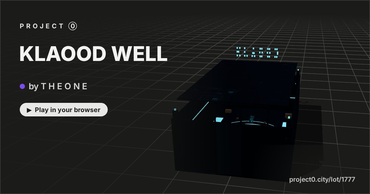 KLAOOD WELL, a game by T H E O N E in Project 0