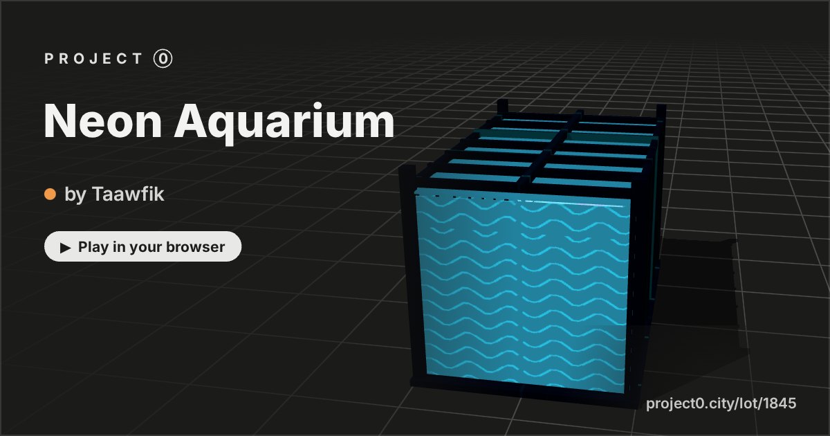 Neon Aquarium, a game by Taawfik in Project 0