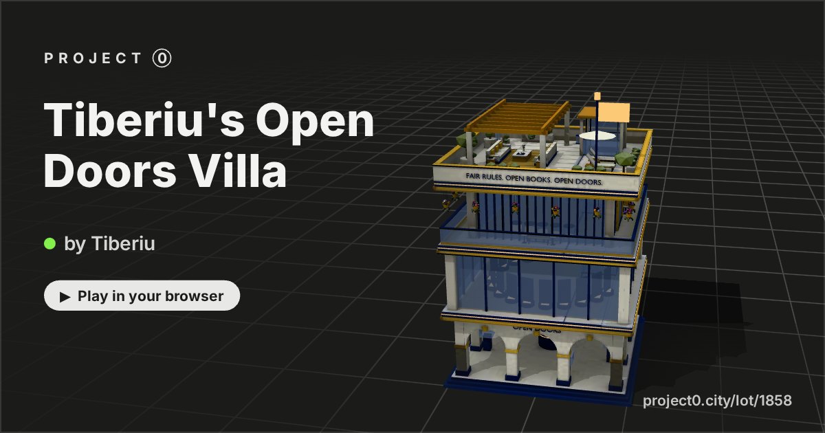 Tiberiu's Open Doors Villa, a game by Tiberiu in Project 0
