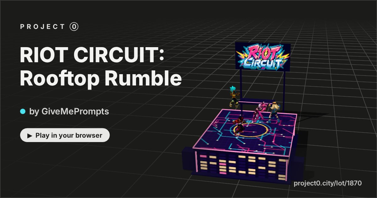 RIOT CIRCUIT: Rooftop Rumble, a game by GiveMePrompts in Project 0