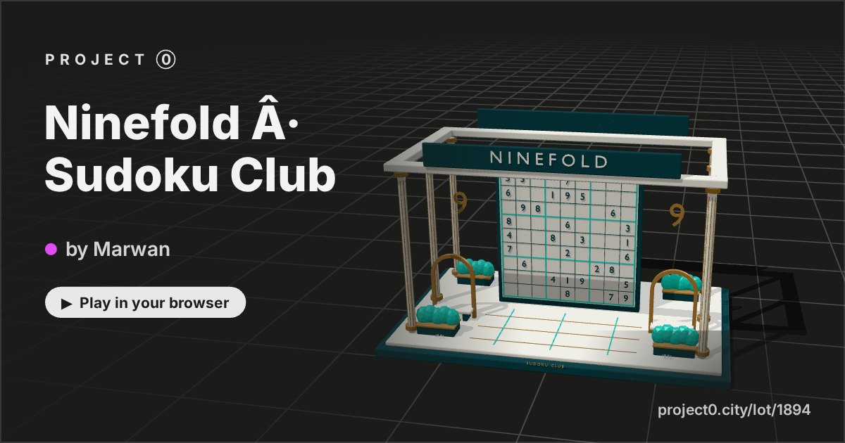 Ninefold Â· Sudoku Club, a game by Marwan in Project 0