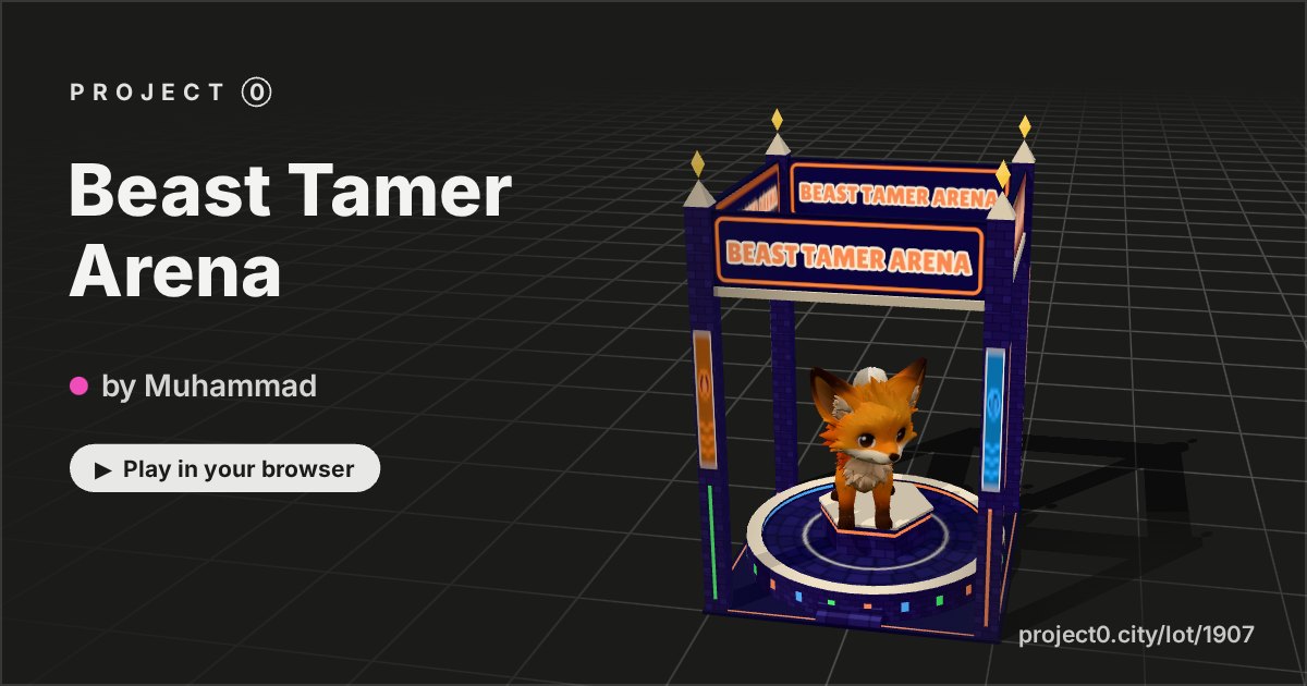 Beast Tamer Arena, a game by Muhammad in Project 0