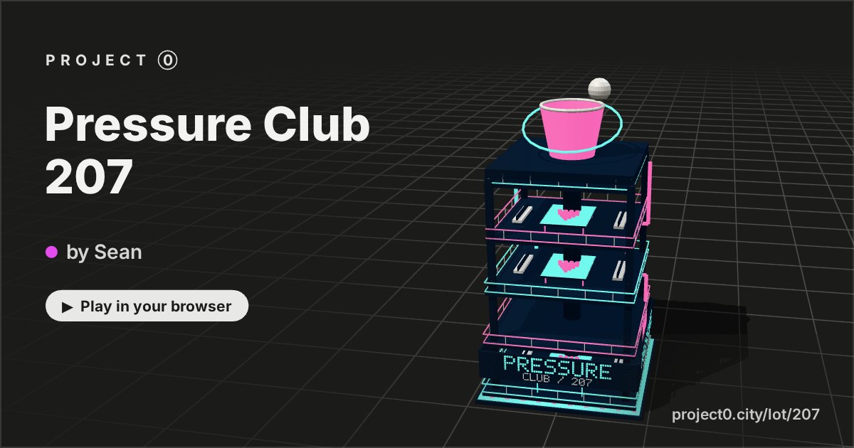 Pressure Club 207, a game by Sean in Project 0