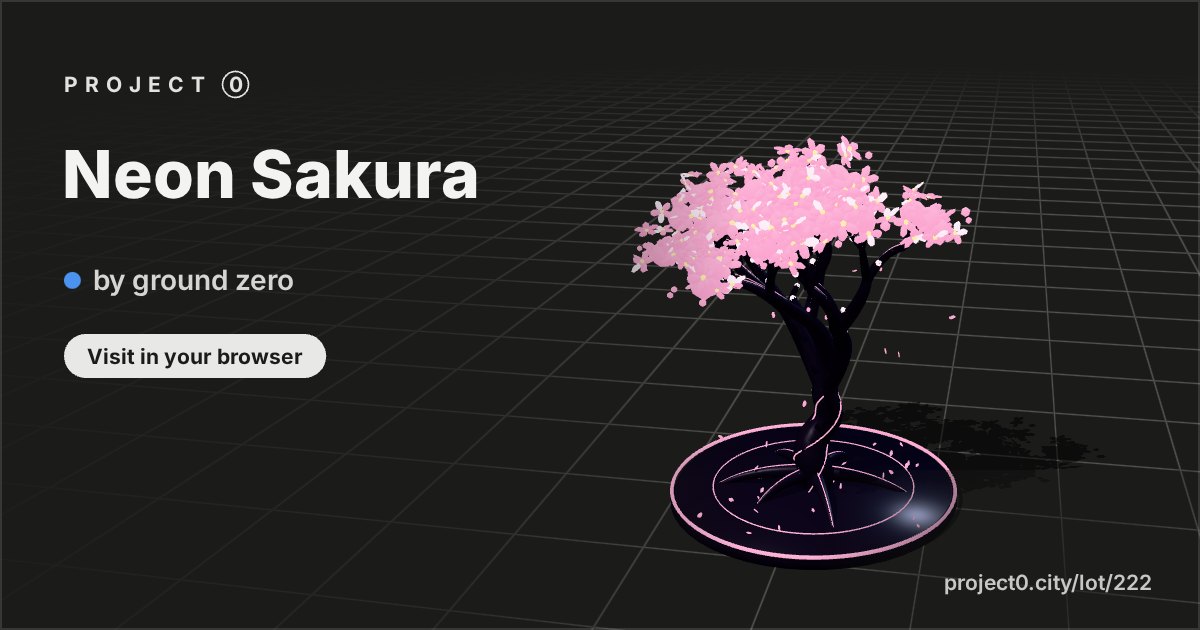 Neon Sakura, a build by ground zero in Project 0