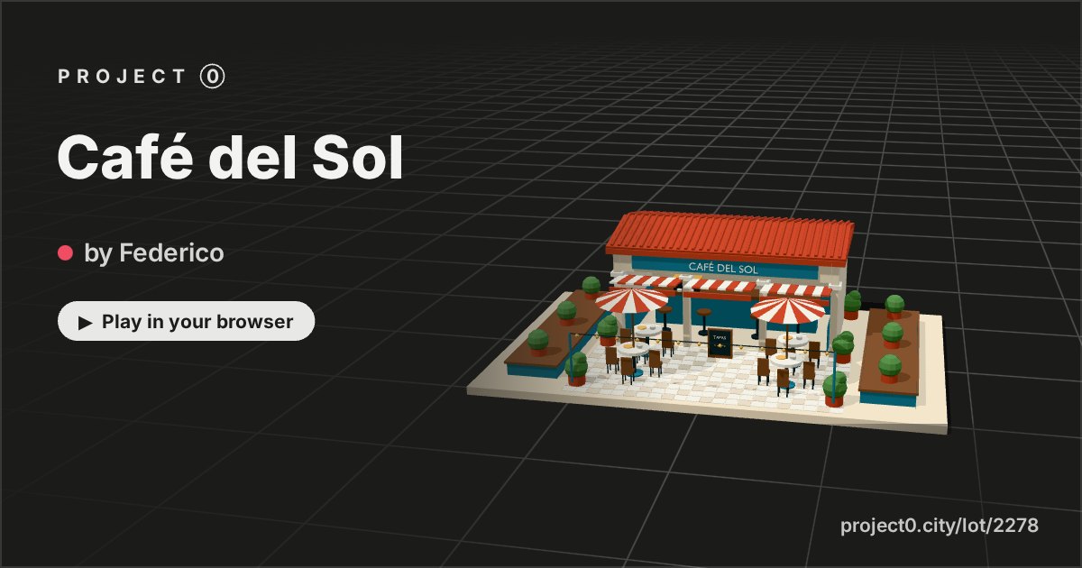 Café del Sol, a game by Federico in Project 0