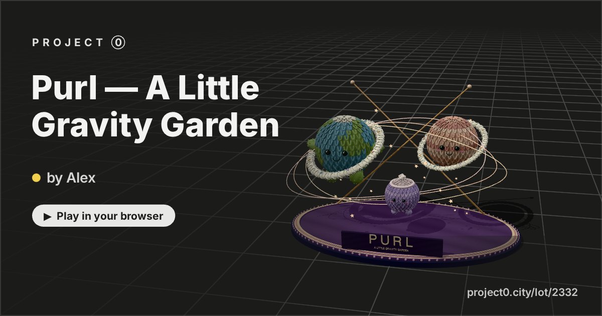 Purl — A Little Gravity Garden, a game by Alex in Project 0