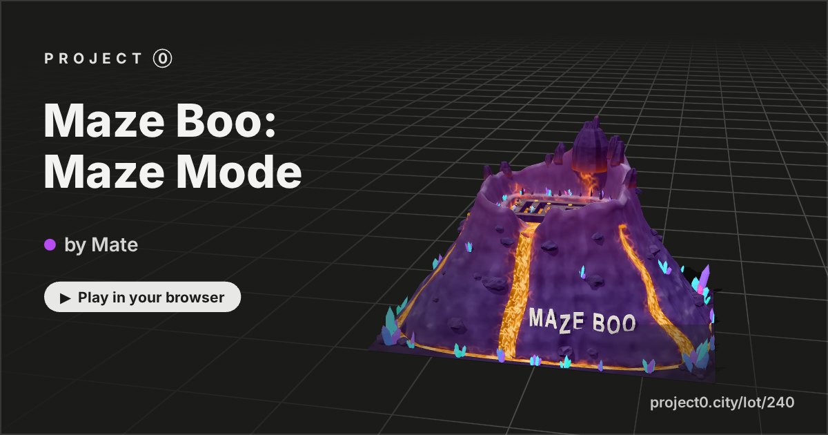 Maze Boo: Maze Mode, a game by Mate in Project 0
