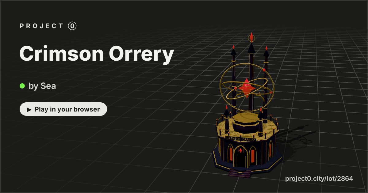Crimson Orrery, a game by Sea in Project 0