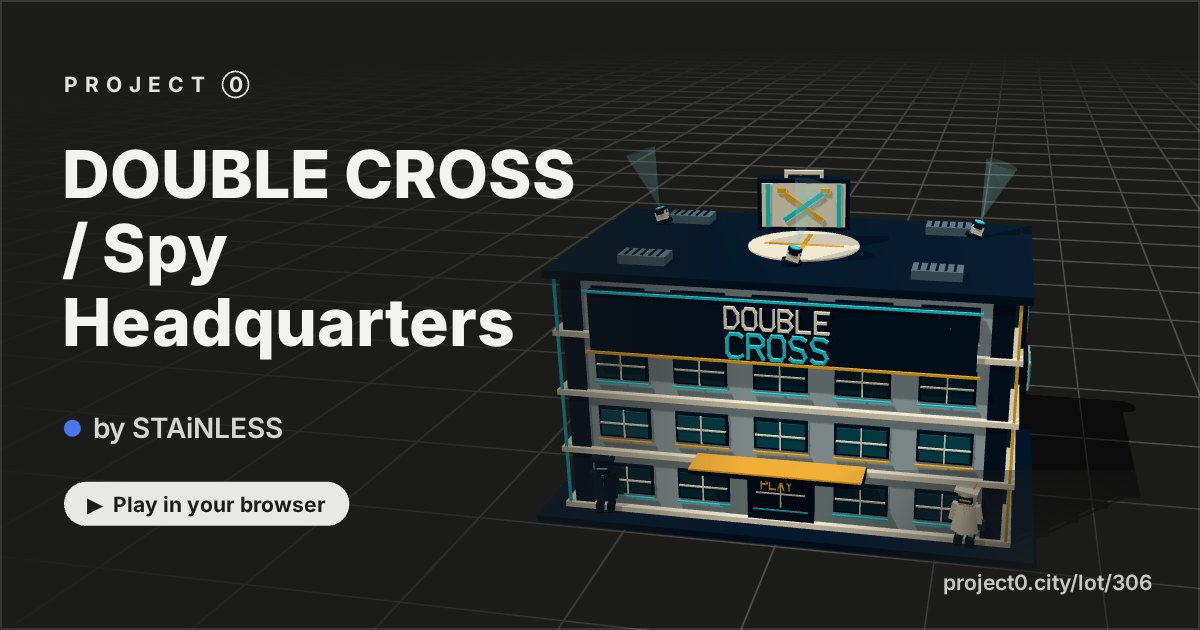 DOUBLE CROSS / Spy Headquarters, a game by STAiNLESS in Project 0