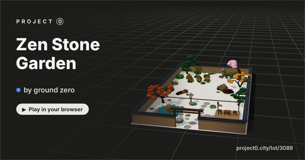 Zen Stone Garden, a game by ground zero in Project 0