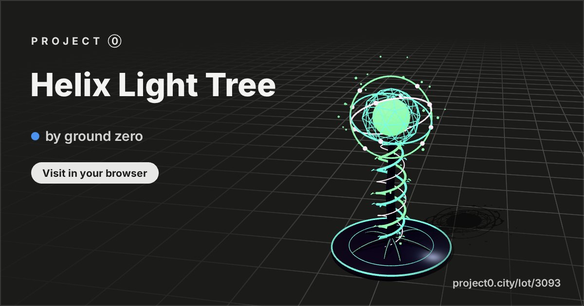 Helix Light Tree, a build by ground zero in Project 0