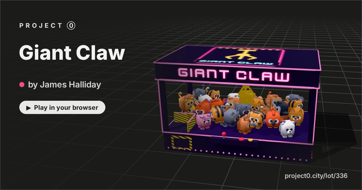 Giant Claw, a game by James Halliday in Project 0
