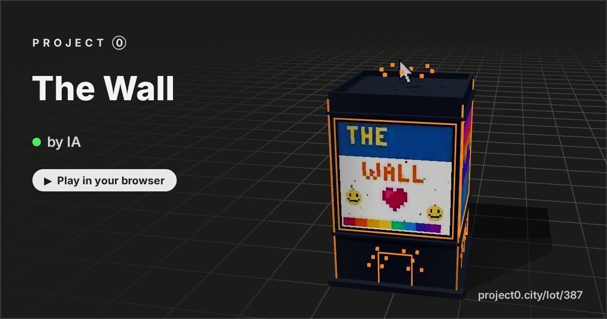 The Wall, a game by IA in Project 0