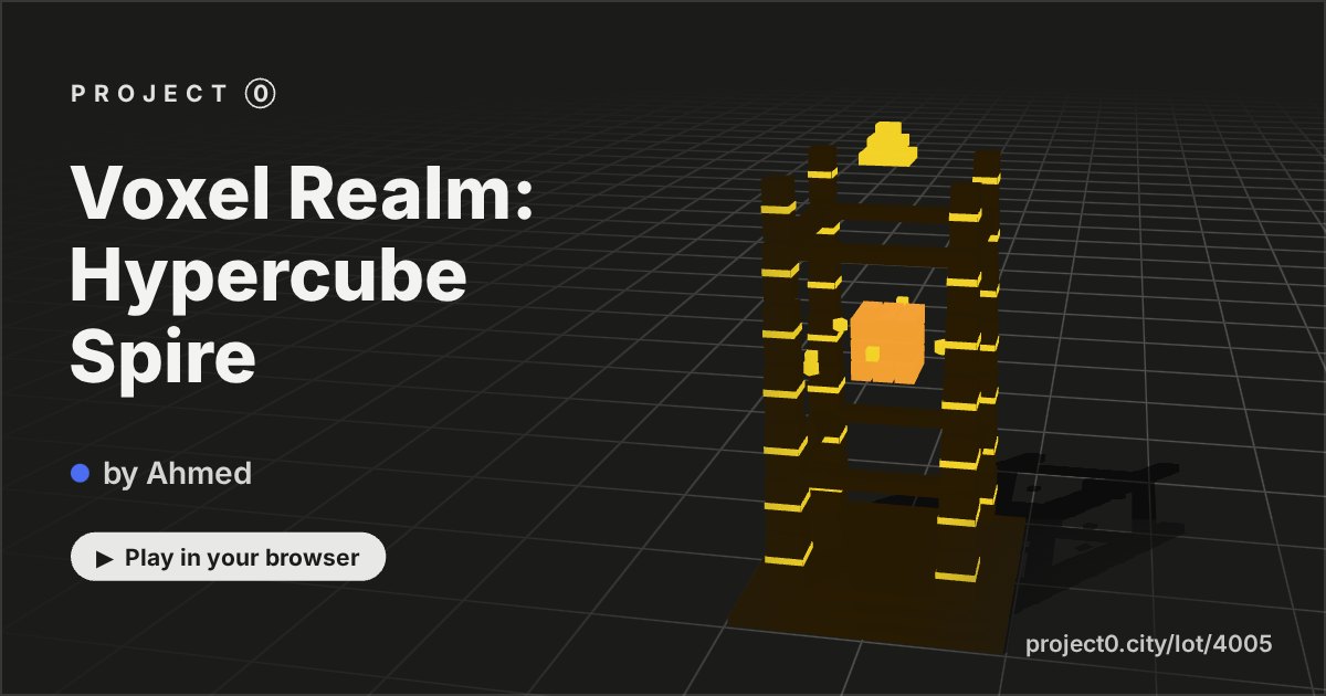 Voxel Realm: Hypercube Spire, a game by Ahmed in Project 0
