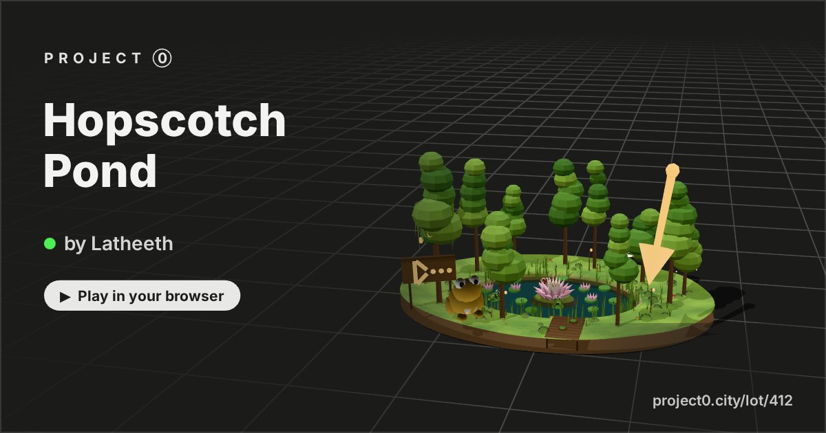 Hopscotch Pond, a game by Latheeth in Project 0