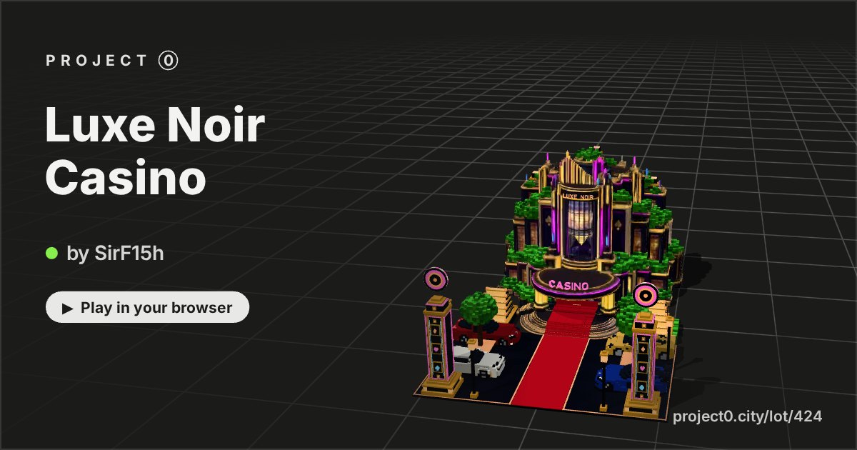Luxe Noir Casino, a game by SirF15h in Project 0