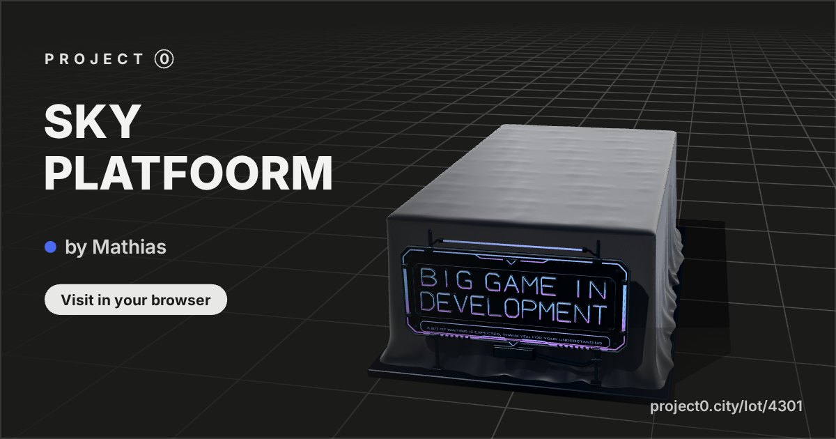 SKY PLATFOORM, a build by Mathias in Project 0