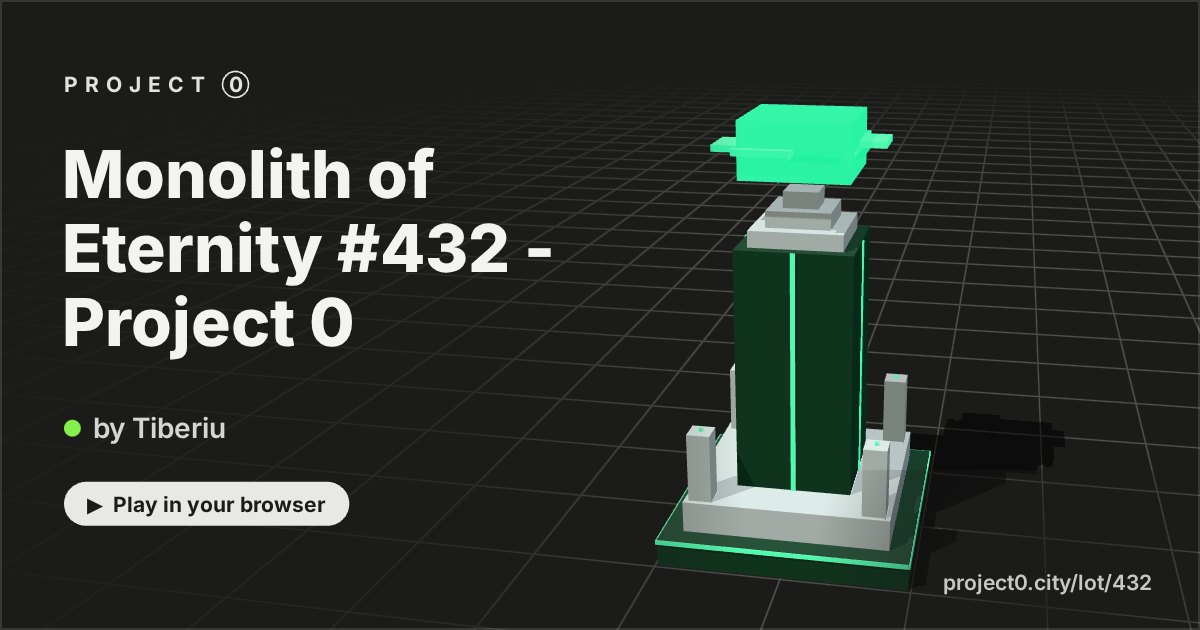 Monolith of Eternity #432 - Project 0, a game by Tiberiu in Project 0