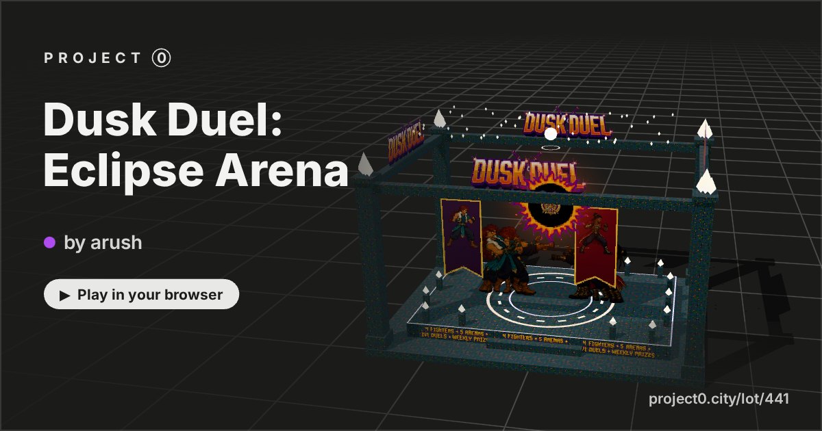 Dusk Duel: Eclipse Arena, a game by arush in Project 0
