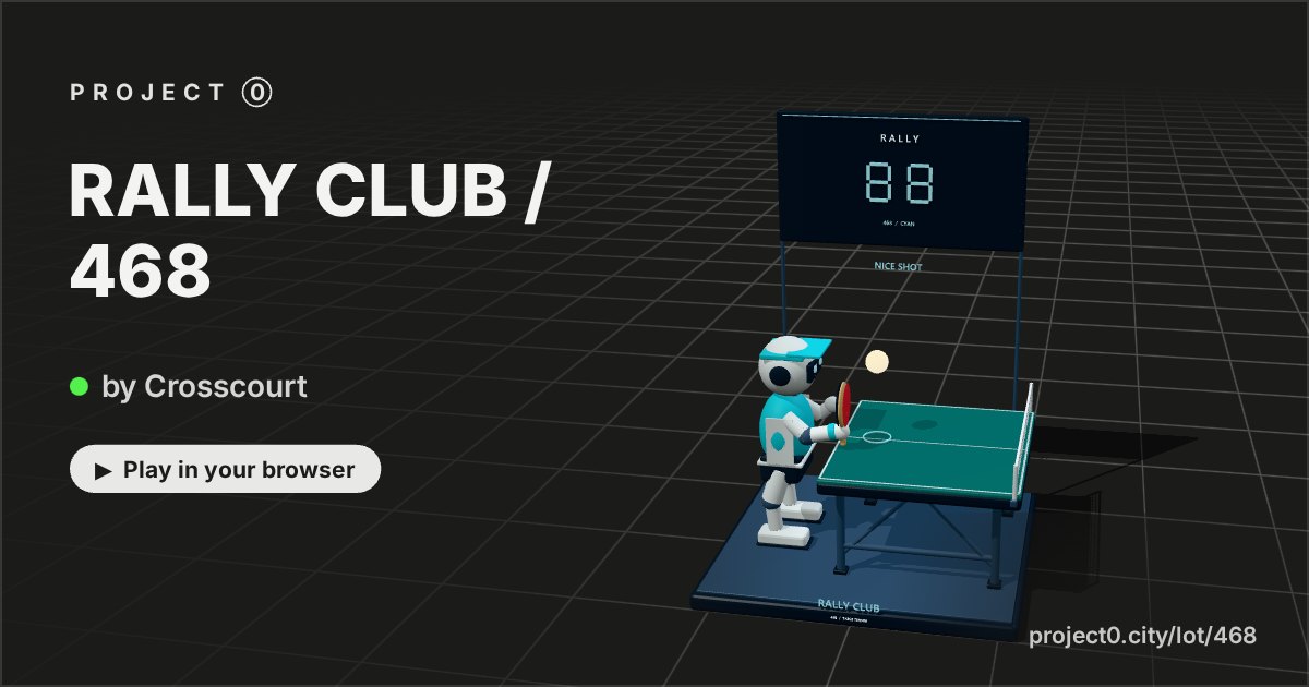 RALLY CLUB / 468, a game by Crosscourt in Project 0
