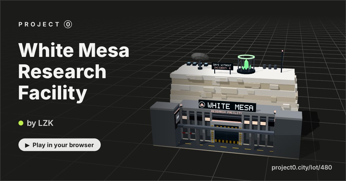 White Mesa Research Facility, a game by LZK in Project 0