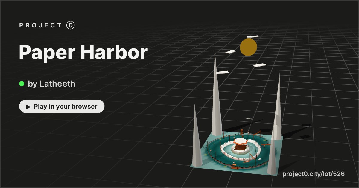 Paper Harbor, a game by Latheeth in Project 0