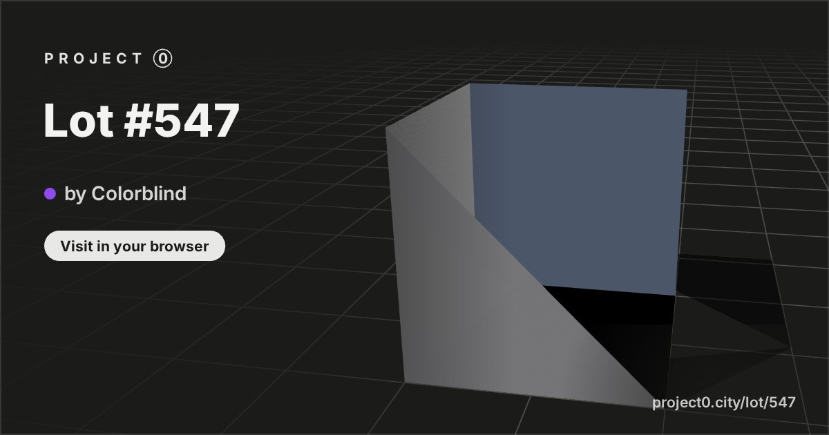 Lot #547, a build by Colorblind in Project 0
