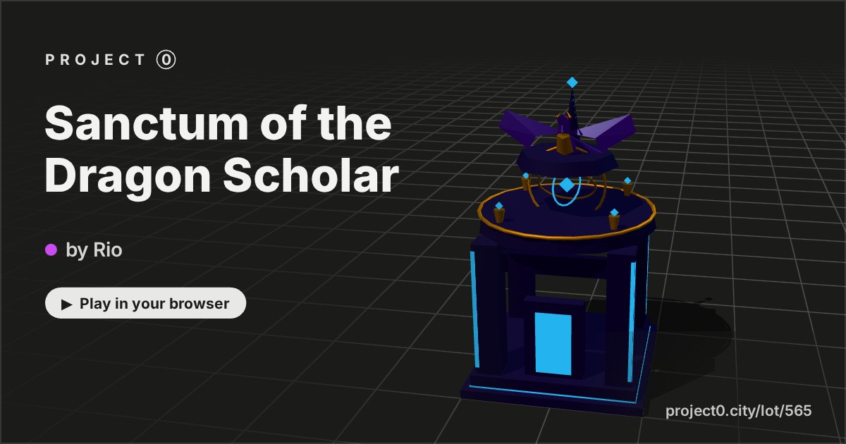 Sanctum of the Dragon Scholar, a game by Rio in Project 0