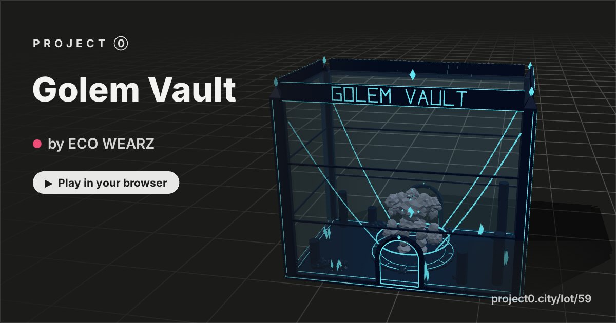 Golem Vault, a game by ECO WEARZ in Project 0