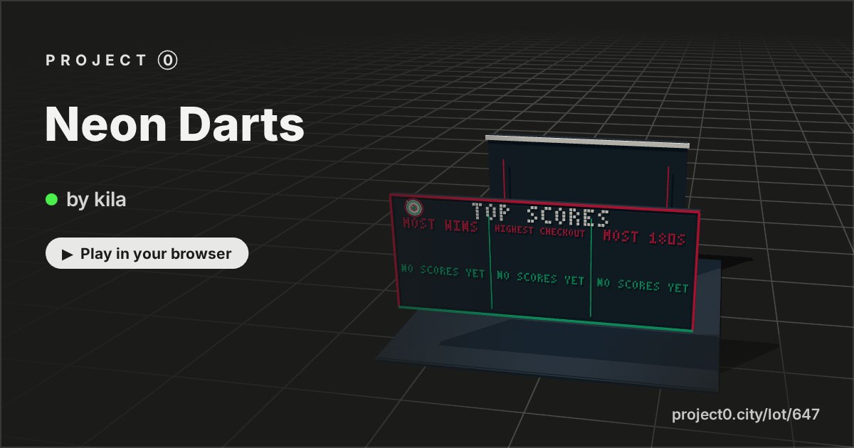 Neon Darts, a game by kila in Project 0