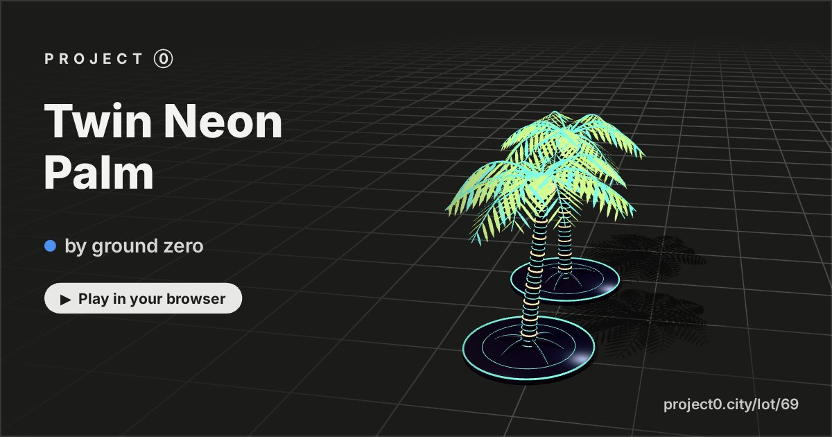 Twin Neon Palm, a game by ground zero in Project 0