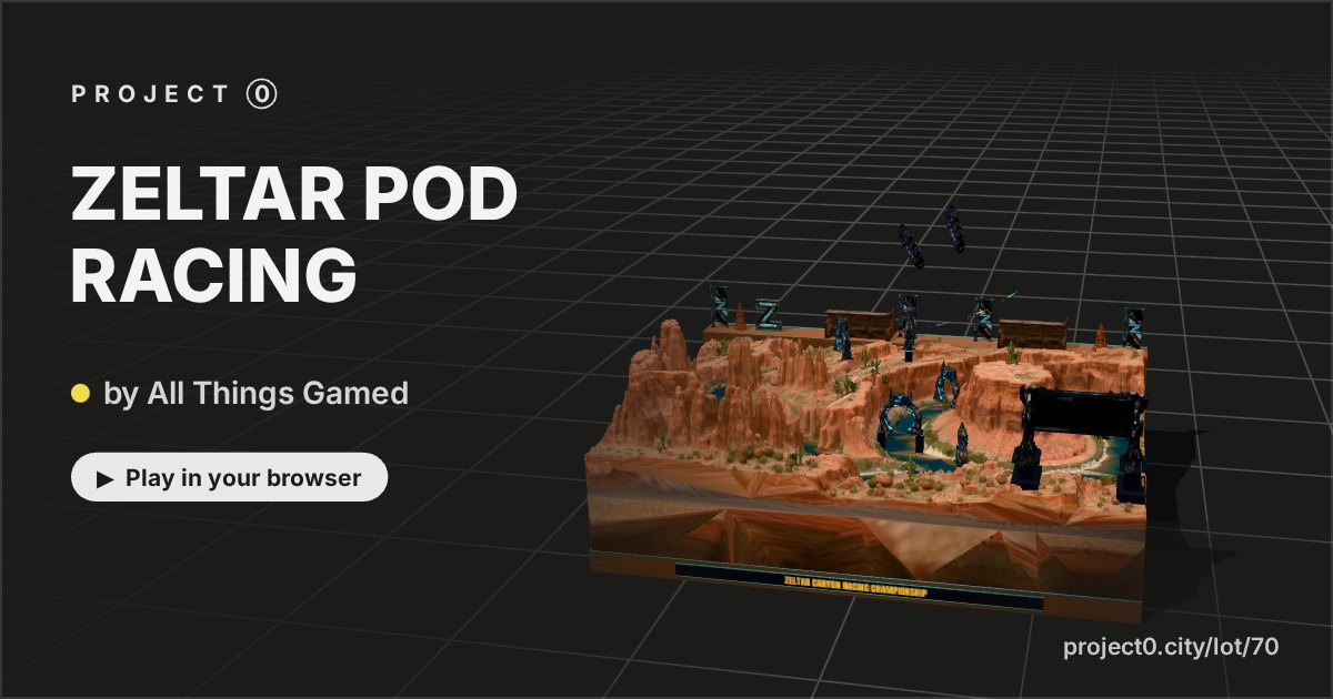 ZELTAR POD RACING, a game by All Things Gamed in Project 0