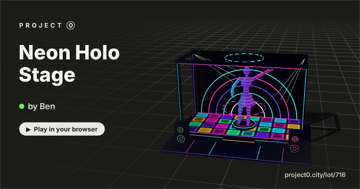 Neon Holo Stage, a game by Ben in Project 0