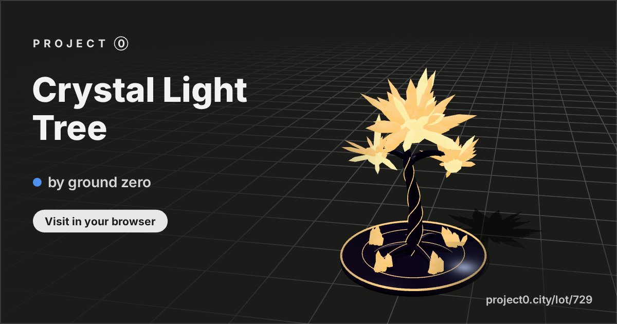 Crystal Light Tree, a build by ground zero in Project 0